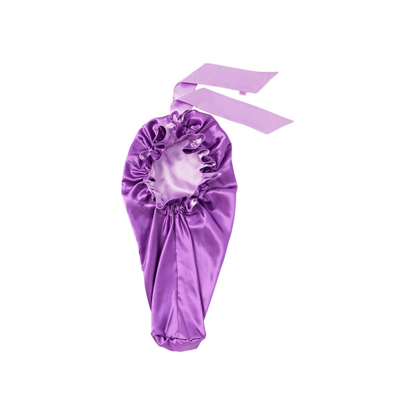 KISS - RED RUFFLE TIE BONNET BRAID LAVENDER