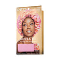 KISS - RED RUFFLE TIE BONNET XL BABY PINK