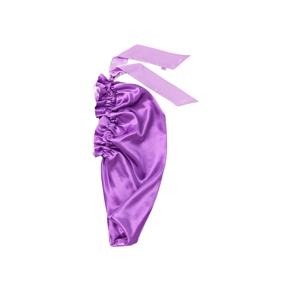 KISS - RED RUFFLE TIE BONNET BRAID LAVENDER