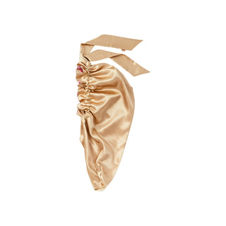 KISS - RED RUFFLE TIE BONNET BRAID BABY PINK