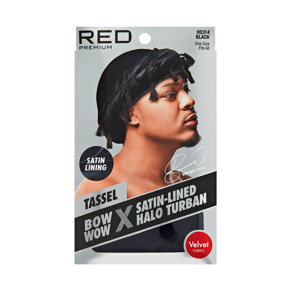 KISS - RED BOW WOW TASSEL HALO TURBAN VELVET BLACK