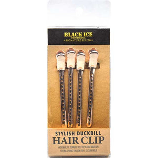 BLACK ICE - Professional Barber Hair Clip Rose Gold 4PCs