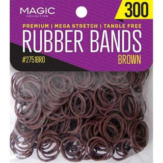 MAGIC COLLECTION - Premium Black Rubber Bands DARK BROWN 300PCS