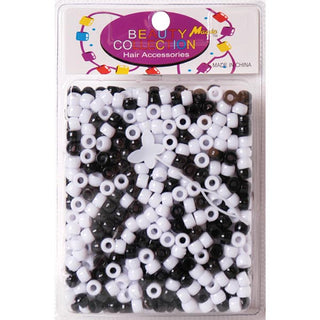 BEAUTY COLLECTION - Small Round Bead 1000PCs BLACK/WHITE