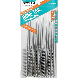 STELLA COLLECTION - Comb Bone Tail Comb (Bulk) Silver
