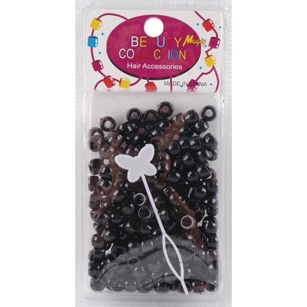 BEAUTY COLLECTION - Small Round Hair Bead Black