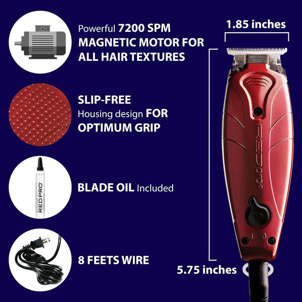 KISS - RED PRO EDGELINING T-SHAPER HAIR TRIMMER