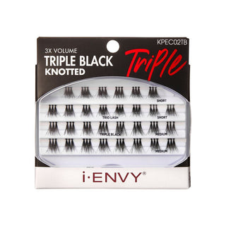 KISS - IEK TRIO TRIPLE BLACK INDIVIDUAL EYELASHES - ASSORTED S/M