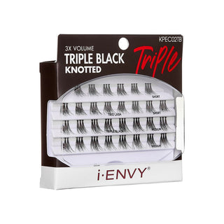 KISS - IEK TRIO TRIPLE BLACK INDIVIDUAL EYELASHES - ASSORTED S/M