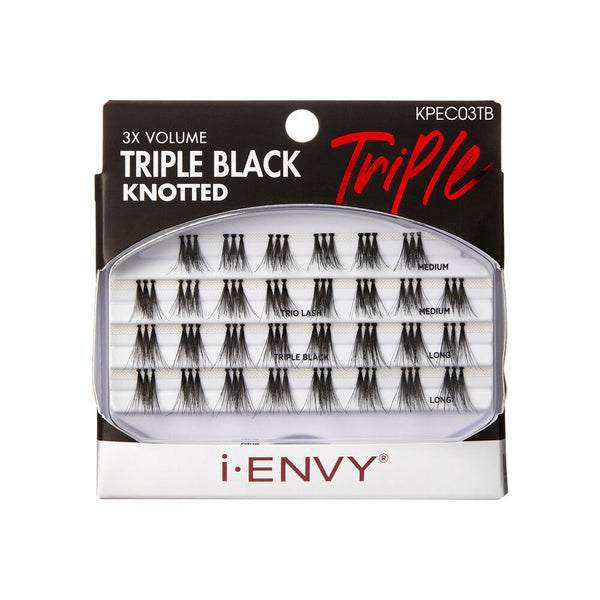 KISS - KISS - IEK TRIO TRIPLE BLACK INDIVIDUAL EYELASHES - ASSORTED M/L