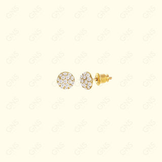 GNS - Gold Round Earrings (ET111G)