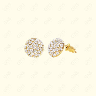 GNS - Gold Round Earrings (ET113G)