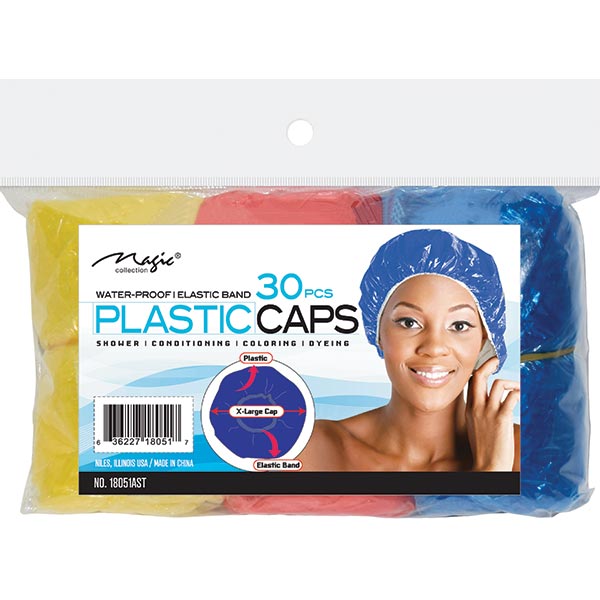 MAGIC COLLECTION - 30 Pieces Water-Proof Plastic Cap ASSORTED