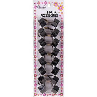 BLOSSOM - Regular Square Hair Knocker 8PCs BLACK