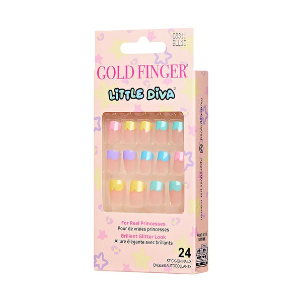 KISS - GOLD FINGER LITTLE DIVA STICKER NAILS - PALETTE