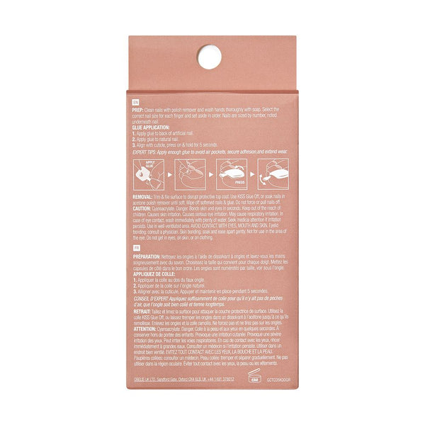 KISS - GF SOLID COLORS TOENAILS - BLUSHING
