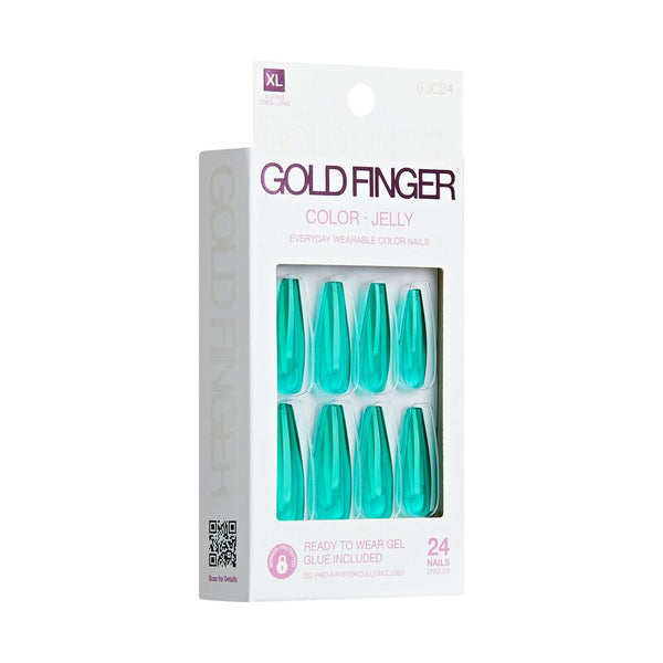 KISS - GOLD FINGER JELLY COLOR - GREEN APPLE