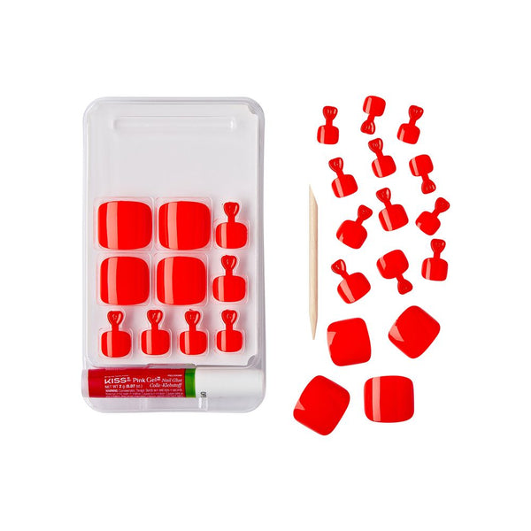 KISS - GF COLOR WIDER FIT TOENAILS - BLOODLINE