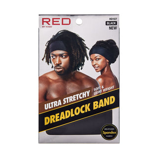 KISS - RED SILKY SPANDEX DREADLOCK BAND BLACK