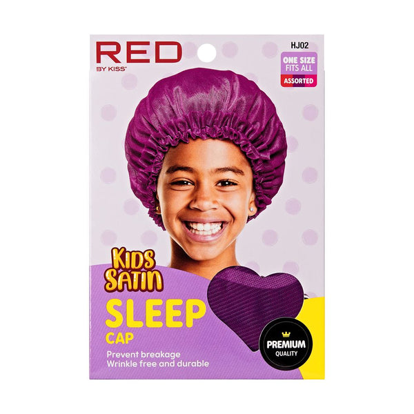 KISS - RED KIDS SATIN SLEEP CAP - ASSORTED