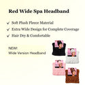 KISS - RED WIDE SPA HEADBAND WHITE