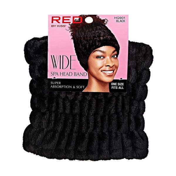 KISS - RED WIDE SPA HEADBAND BLACK