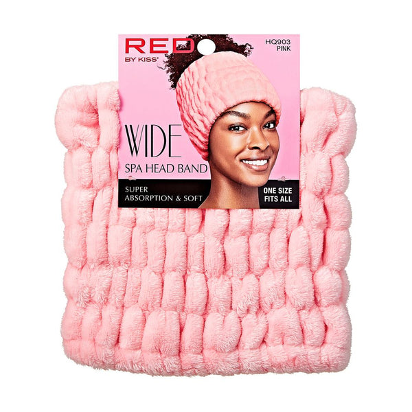 KISS - RED WIDE SPA HEADBAND PINK