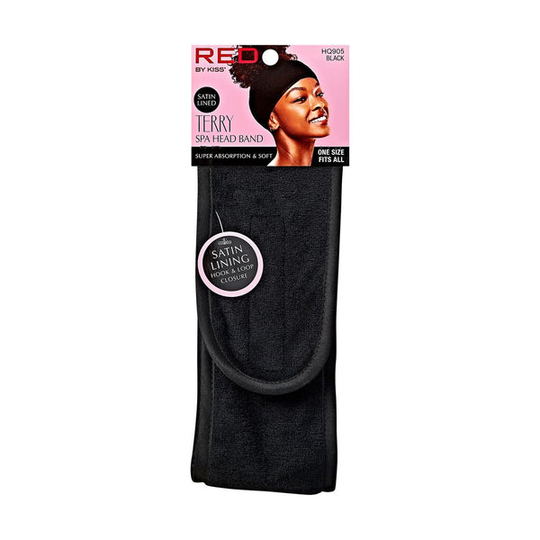 KISS - RED TERRY SPA HEADBAND BLACK