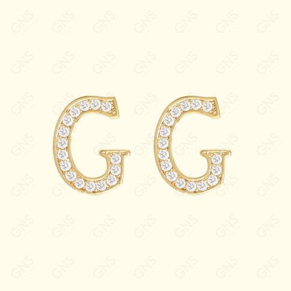 GNS - Gold Initial Earrings