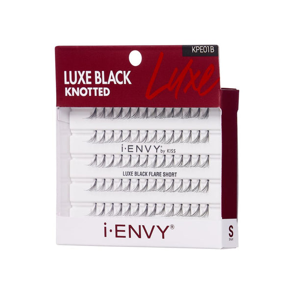 KISS - IEK LUXE BLACK FLARE SHORT INDIVIDUAL EYELASHES 70PC