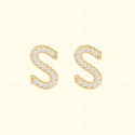 GNS - Gold Initial Earrings