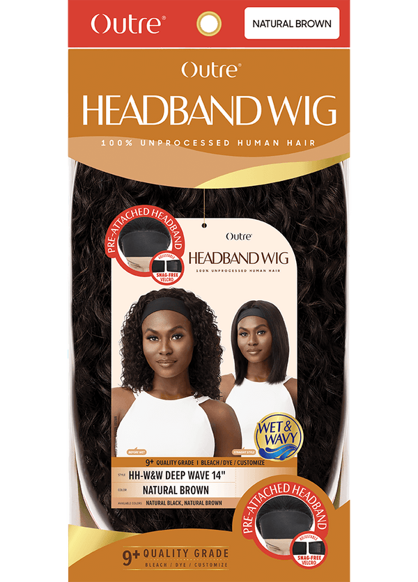 OUTRE - HUMAN HAIR HEADBAND WIG HH W&W DEEP WAVE 14