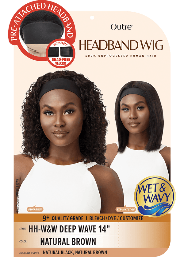 OUTRE - HUMAN HAIR HEADBAND WIG HH W&W DEEP WAVE 14