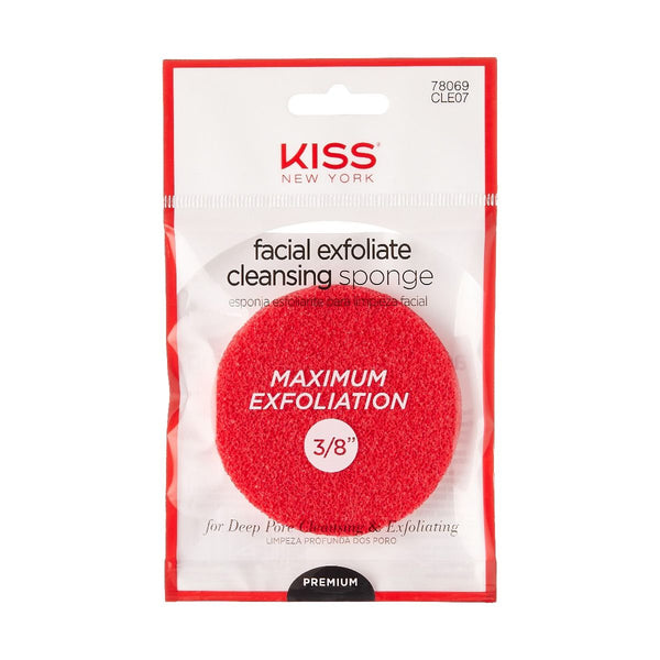 KISS Facial Exfoliate Cleansing Sponge - MAXIMUM EXFOLIATION - 3/8” #CLE07