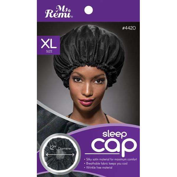 ANNIE - Ms. Remi Sleep Cap X-LARGE BLACK #4420