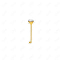 GNS - GOLD STRAIGHT NOSE RING BALL TIP STONE 1PC (N003G)