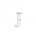 GNS - SILVER NOSE RING L-TIP 2-STONE 1PC (N014S)