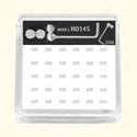 GNS - SILVER NOSE RING L-TIP 2-STONE 1PC (N014S)