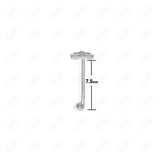GNS - SILVER HEART NOSE BONE (N405S)