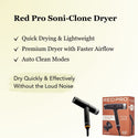 KISS - RED Pro Soni-Clone Hair Dryer