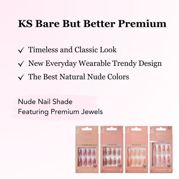 KISS - BARE-BUT-BETTER PREMIUM NAILS - SPICY