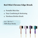 KISS - RED 360 3-SIDES MINI EDGE BRUSH