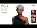 OUTRE - FAB & FLY FULL CAP WIG GRAY GLAMOUR - HH - MIKAH