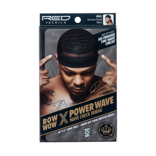 KISS - RED PREMIUM WAVE CHECK DURAG BLACK