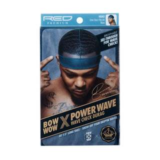KISS - RED PREMIUM WAVE CHECK DURAG BLUE