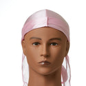 KISS - RED PREMIUM SILKY SATIN DURAG (PINK)