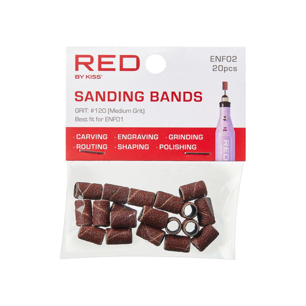 KISS - RED ELECTRIC NAIL FILE SANDING BANDS