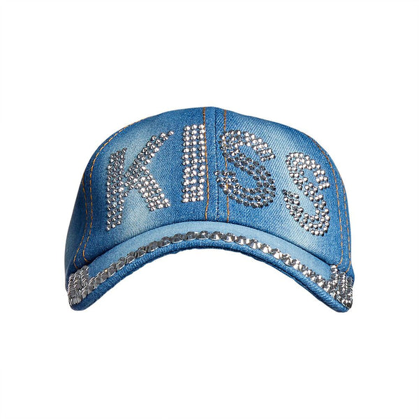 KISS - SATIN LINED STUD BASEBALL CAP KISS