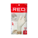 KISS - RED POWDER-FREE LATEX GLOVES S 10CT SMALL