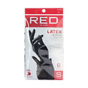 KISS - RED BLACK LATEX GLOVES 6 PCS SMALL